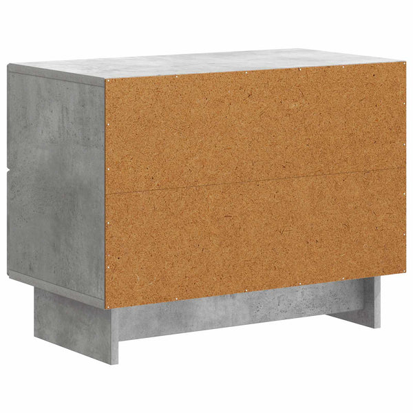 Yöpöytäkaappi Betoninharmaa 62 x 34,5 x 47,5 cm Tekninen puu
