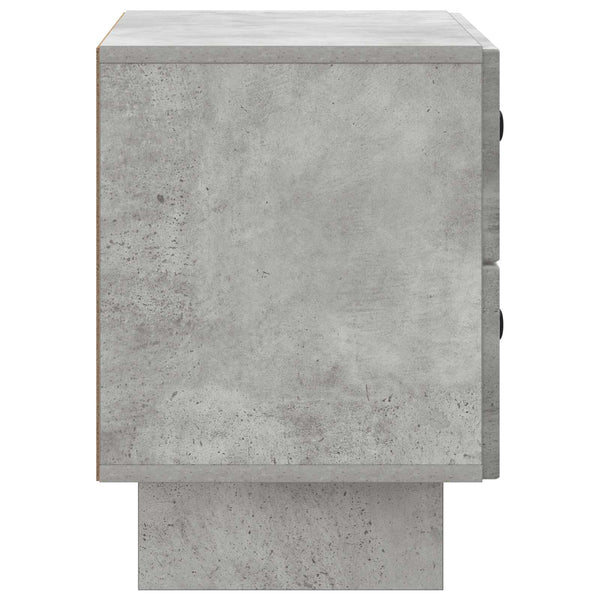 Yöpöytäkaappi Betoninharmaa 62 x 34,5 x 47,5 cm Tekninen puu