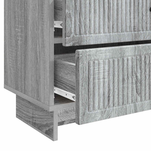 Yöpöytäkaappi Harmaa sonoma 62 x 34,5 x 47,5 cm Tekninen puu