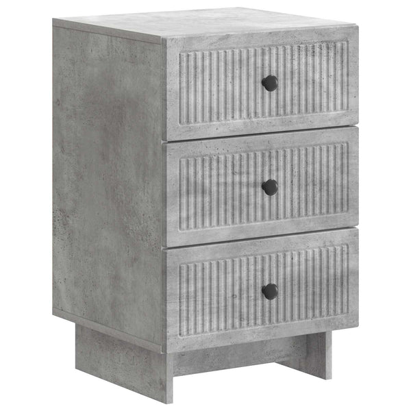 Yöpöytäkaappi Betoninharmaa 43 x 41 x 66,5 cm Tekninen puu