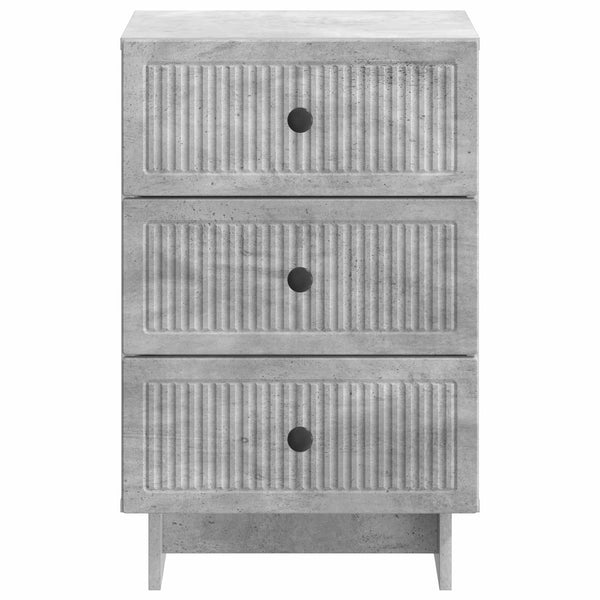 Yöpöytäkaappi Betoninharmaa 43 x 41 x 66,5 cm Tekninen puu