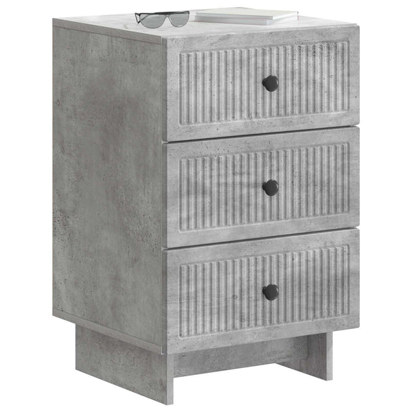 Yöpöytäkaappi Betoninharmaa 43 x 41 x 66,5 cm Tekninen puu