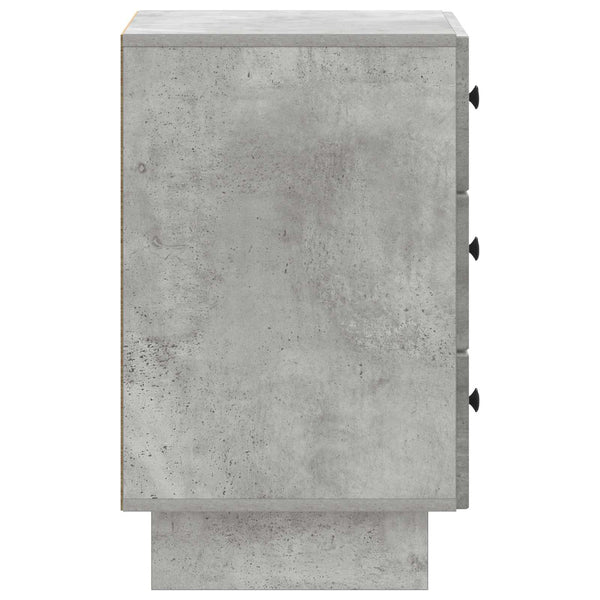 Yöpöytäkaappi Betoninharmaa 43 x 41 x 66,5 cm Tekninen puu