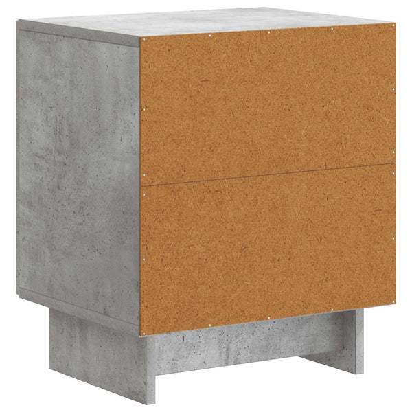 Yöpöytäkaappi Betoninharmaa 43 x 34,5 x 50 cm Tekninen puu