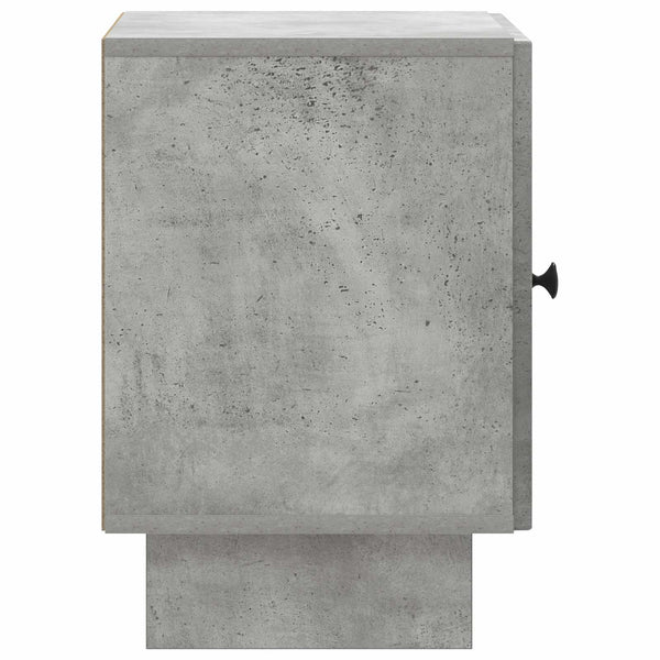 Yöpöytäkaappi Betoninharmaa 43 x 34,5 x 50 cm Tekninen puu