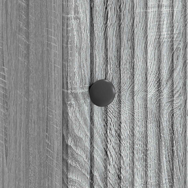 Yöpöytäkaappi 2 kpl Harmaa sonoma 43 x 34,5 x 50 cm