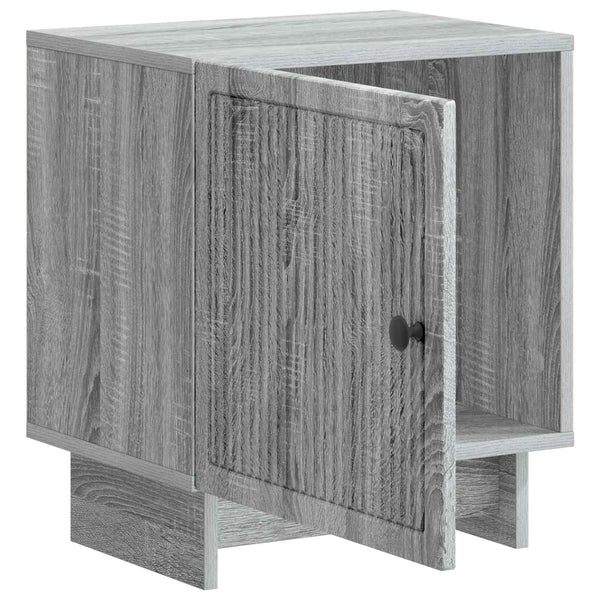 Yöpöytäkaappi 2 kpl Harmaa sonoma 43 x 34,5 x 50 cm