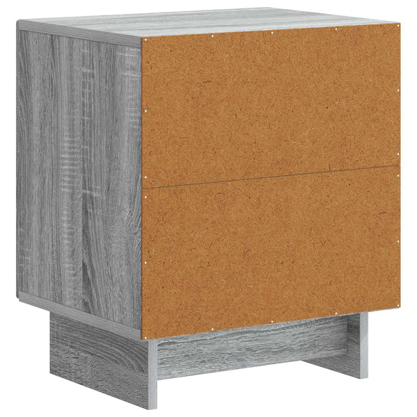Yöpöytäkaappi 2 kpl Harmaa sonoma 43 x 34,5 x 50 cm