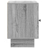 Yöpöytäkaappi 2 kpl Harmaa sonoma 43 x 34,5 x 50 cm