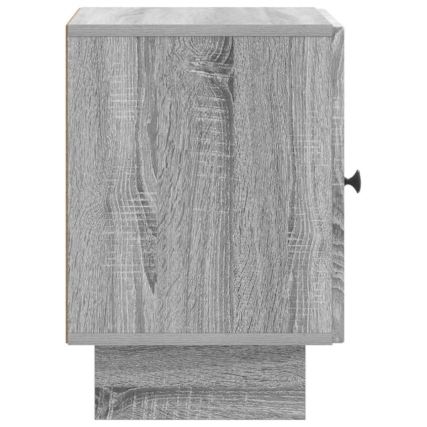Yöpöytäkaappi 2 kpl Harmaa sonoma 43 x 34,5 x 50 cm