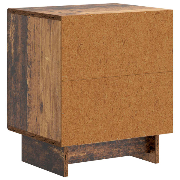 Yöpöytäkaappi 2 kpl Vanha puu 43 x 34,5 x 50 cm Tekninen puu