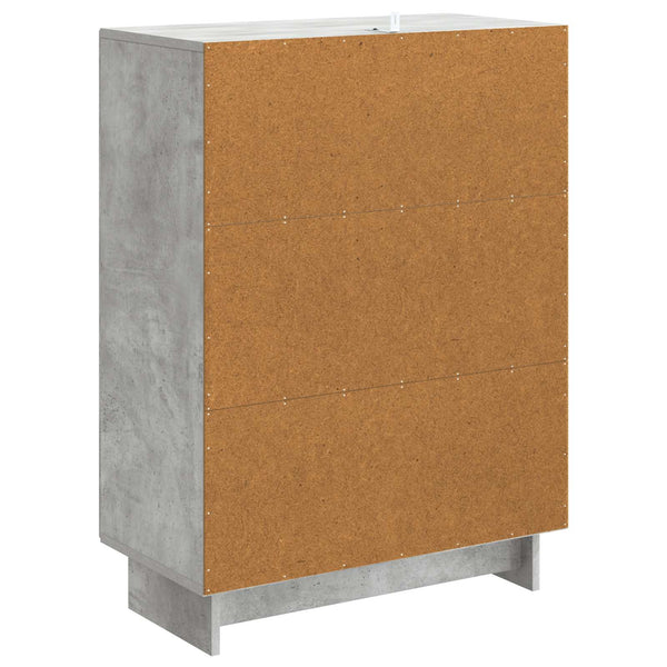 Sivupöytä Betoninharmaa 66 x 34,5 x 90 cm Tekninen puu
