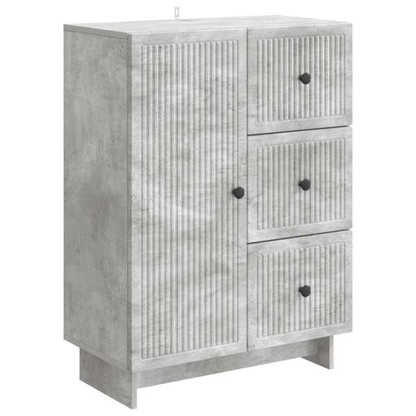 Sivupöytä Betoninharmaa 66 x 34,5 x 90 cm Tekninen puu