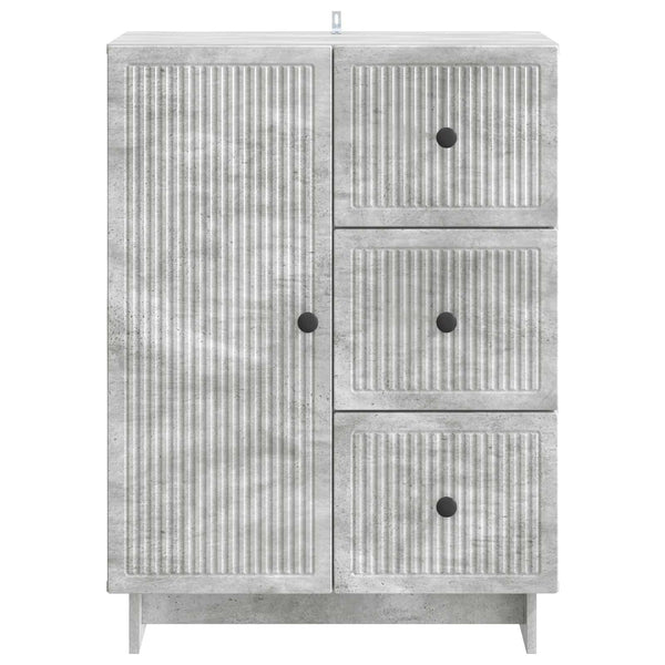 Sivupöytä Betoninharmaa 66 x 34,5 x 90 cm Tekninen puu