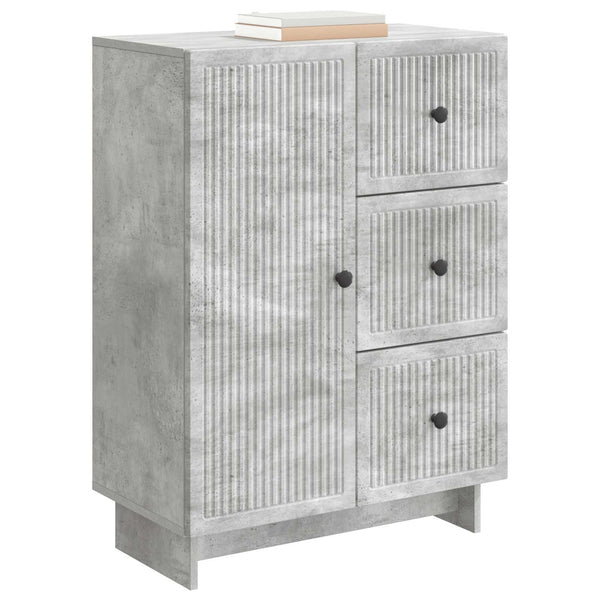 Sivupöytä Betoninharmaa 66 x 34,5 x 90 cm Tekninen puu