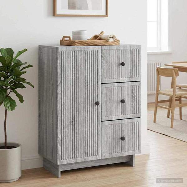 Sivupöytä Harmaa sonoma 66 x 34,5 x 90 cm Tekninen puu