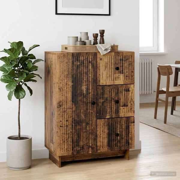Sivupöytä Vanha puu 66 x 34,5 x 90 cm Tekninen puu