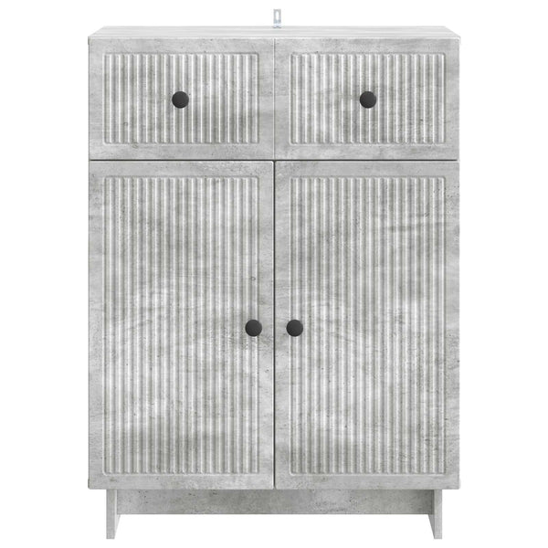 Sivupöytä Betoninharmaa 66 x 34,5 x 90 cm Tekninen puu