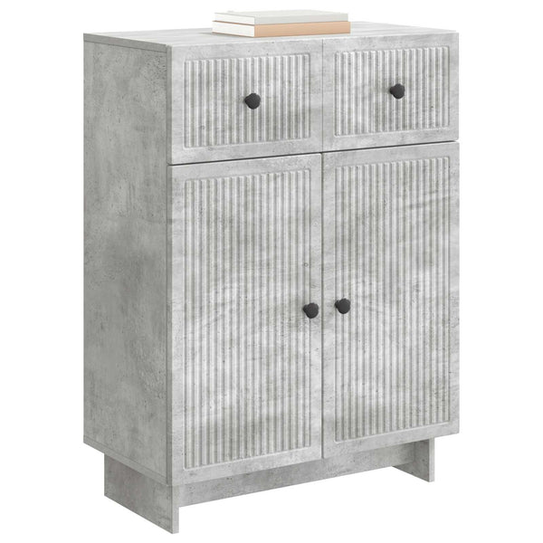 Sivupöytä Betoninharmaa 66 x 34,5 x 90 cm Tekninen puu