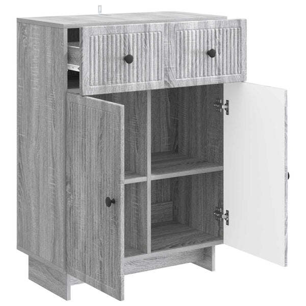 Sivupöytä Harmaa sonoma 66 x 34,5 x 90 cm Tekninen puu