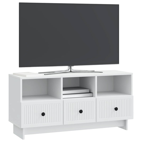 TV-kaappi valkoinen 102 x 34,5 x 50 cm Tekninen puu