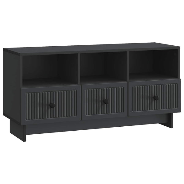 TV-kaappi laatikon kanssa Musta 102 x 34,5 x 50 cm Tekninen puu