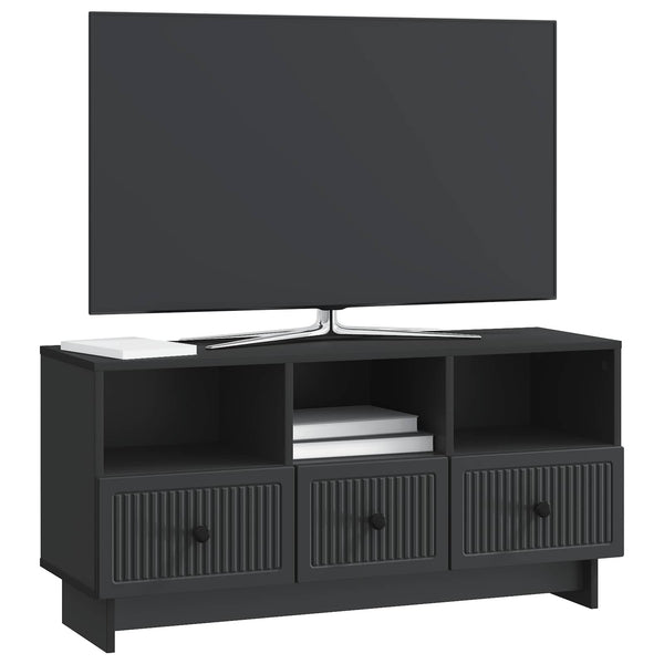 TV-kaappi laatikon kanssa Musta 102 x 34,5 x 50 cm Tekninen puu