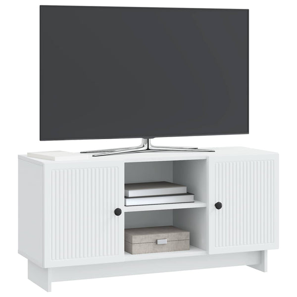 TV-kaappi 102 x 34,5 x 50 cm valkoinen Tekninen puu
