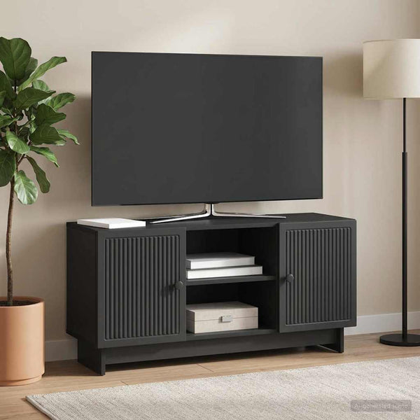 TV-kaappi 102 x 34,5 x 50 cm Musta Tekninen puu