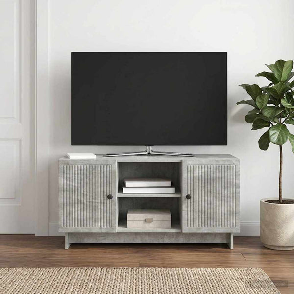 TV-kaappi 102 x 34,5 x 50 cm Betoninharmaa Tekninen puu