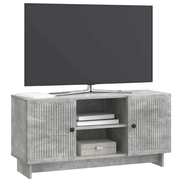 TV-kaappi 102 x 34,5 x 50 cm Betoninharmaa Tekninen puu