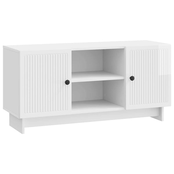 TV-kaappi 102 x 34,5 x 50 cm Korkeakiiltoinen valkoinen
