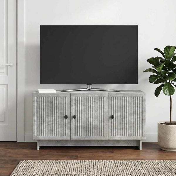 TV-kaappi 99 x 34,5 x 50 cm Betoninharmaa Tekninen puu