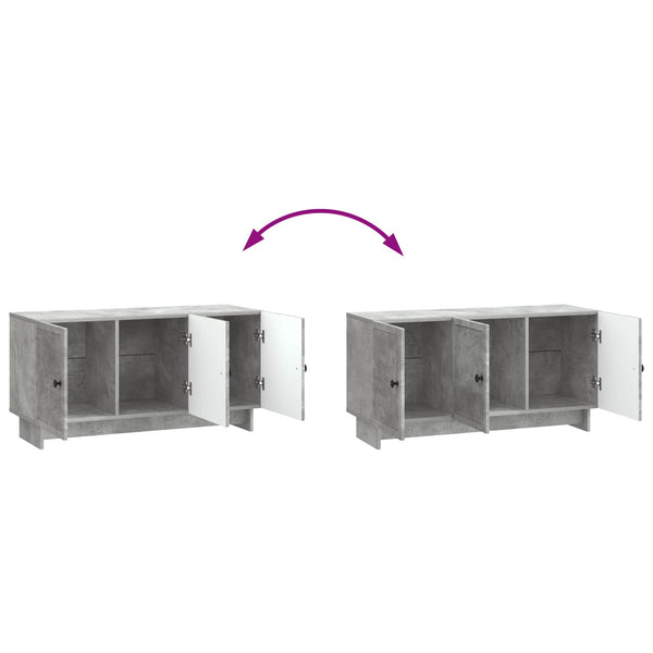 TV-kaappi 99 x 34,5 x 50 cm Betoninharmaa Tekninen puu