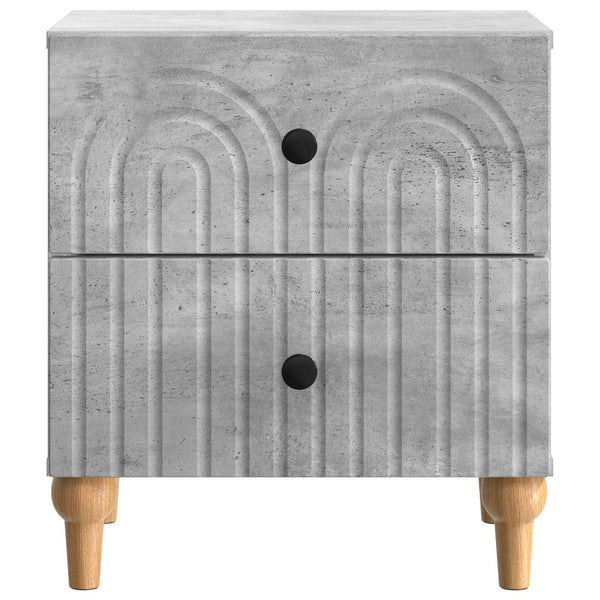 Yöpöytäkaappi Betoninharmaa 43 x 34,5 x 48 cm Tekninen puu