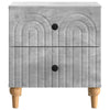 Yöpöytäkaappi 2 kpl Betoninharmaa 43 x 34,5 x 48 cm