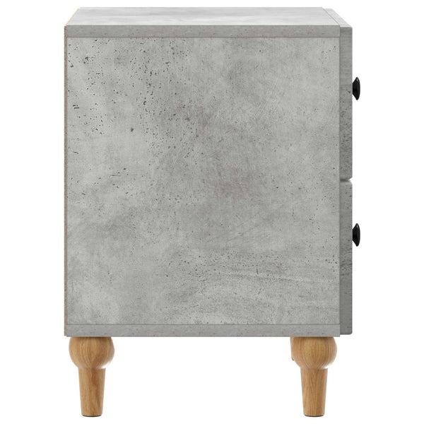 Yöpöytäkaappi 2 kpl Betoninharmaa 43 x 34,5 x 48 cm