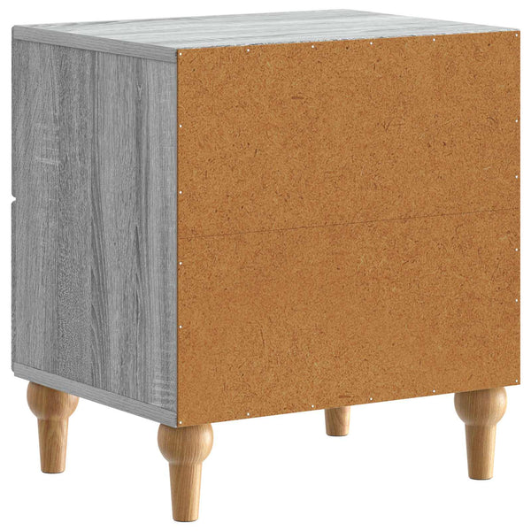 Yöpöytäkaappi 2 kpl Harmaa sonoma 43 x 34,5 x 48 cm