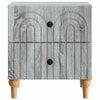 Yöpöytäkaappi 2 kpl Harmaa sonoma 43 x 34,5 x 48 cm