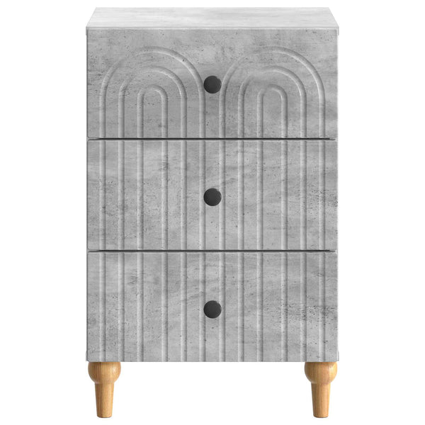 Yöpöytäkaappi Betoninharmaa 43 x 41 x 66,5 cm Tekninen puu