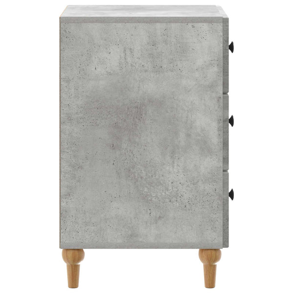 Yöpöytäkaappi Betoninharmaa 43 x 41 x 66,5 cm Tekninen puu