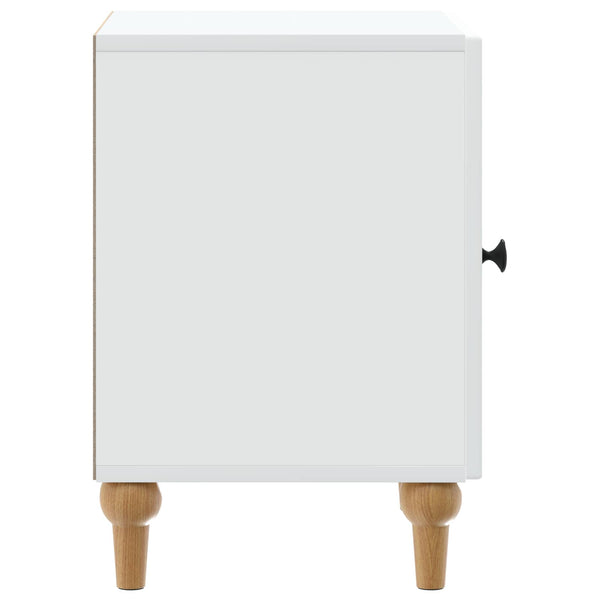 Yöpöytäkaappi 2 kpl valkoinen 43 x 34,5 x 50 cm Tekninen puu