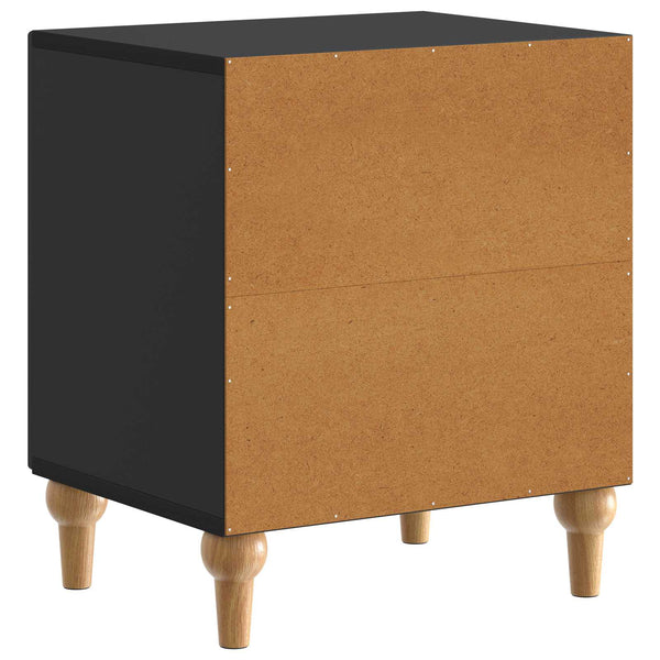 Yöpöytäkaappi 2 kpl Musta 43 x 34,5 x 50 cm Tekninen puu