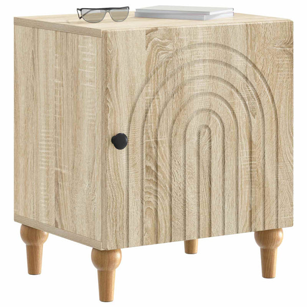 Yöpöytäkaappi 2 kpl Sonoma-tammi 43 x 34,5 x 50 cm Tekninen puu