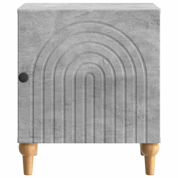 Yöpöytäkaappi 2 kpl Betoninharmaa 43 x 34,5 x 50 cm