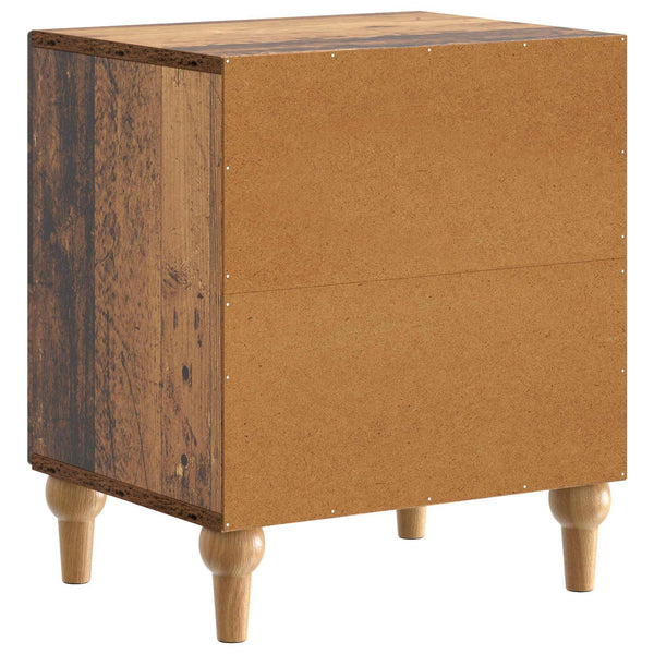 Yöpöytäkaappi 2 kpl Vanha puu 43 x 34,5 x 50 cm Tekninen puu