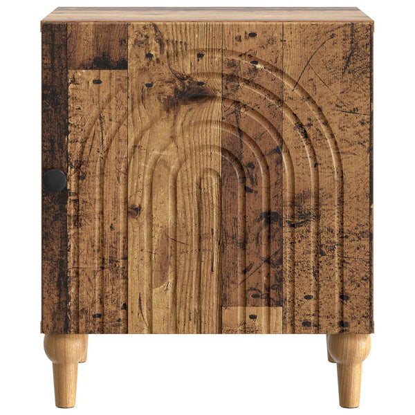 Yöpöytäkaappi 2 kpl Vanha puu 43 x 34,5 x 50 cm Tekninen puu
