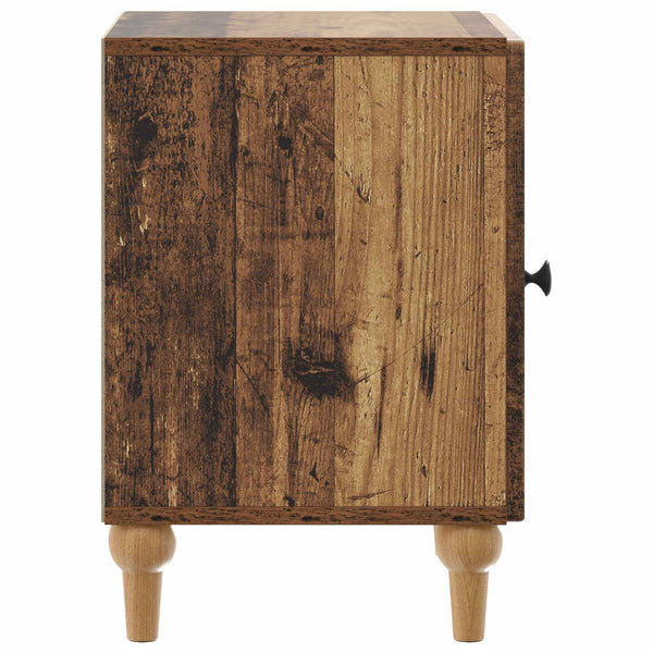 Yöpöytäkaappi 2 kpl Vanha puu 43 x 34,5 x 50 cm Tekninen puu