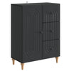 Sivupöytä laatikon kanssa Musta 66 x 34,5 x 90 cm Tekninen puu
