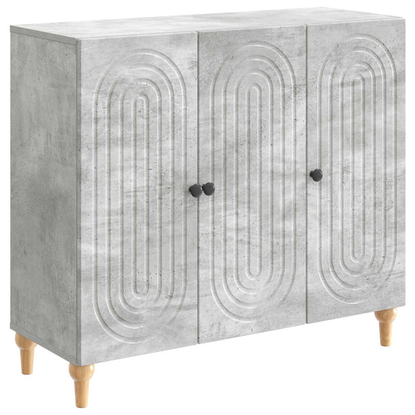 Sivupöytä Betoninharmaa 89 x 34,5 x 80 cm Tekninen puu